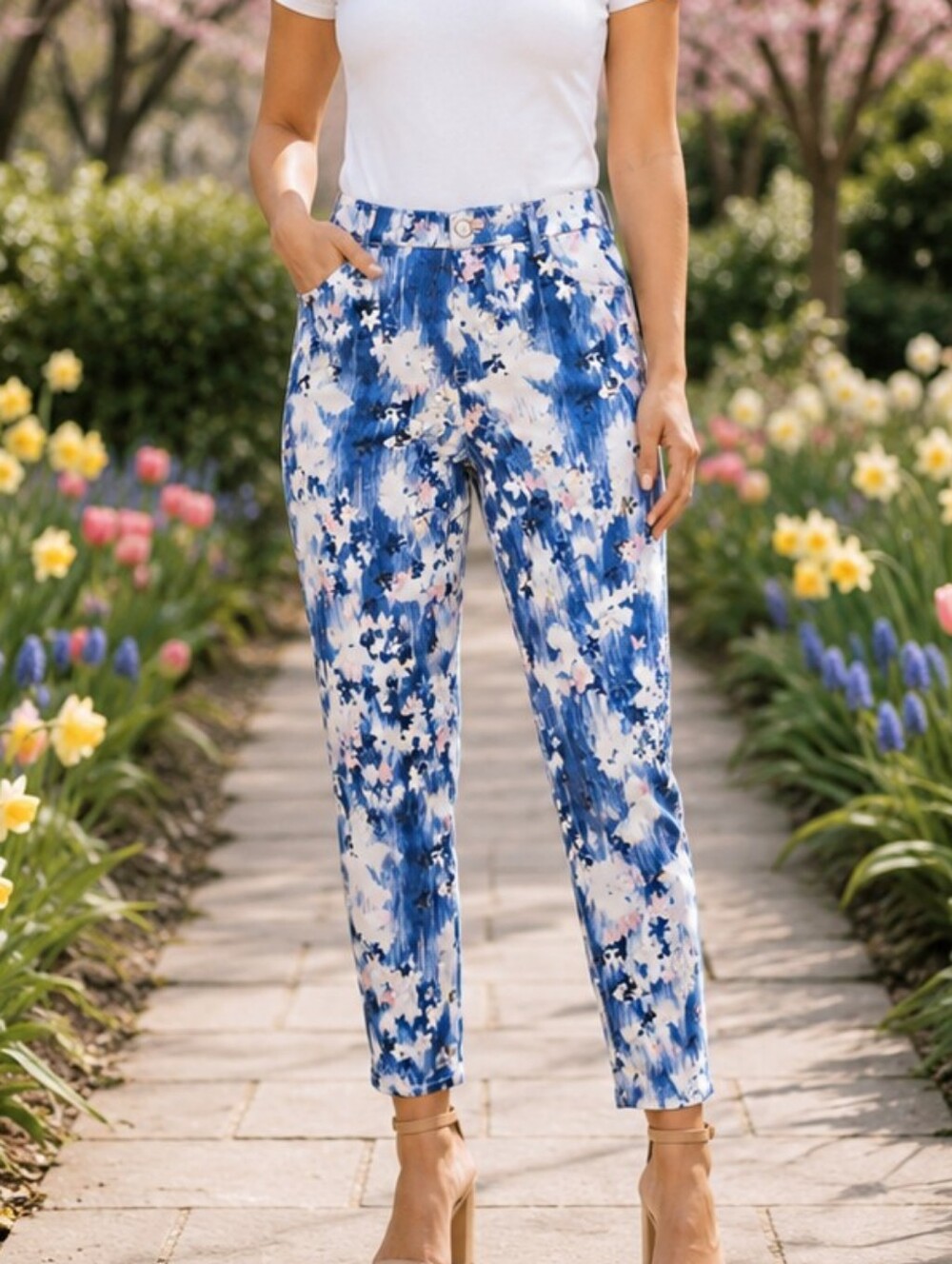 🔥2 FOR $20 - Time And Tru Floral Print Jeggings SIZE XXL (20)